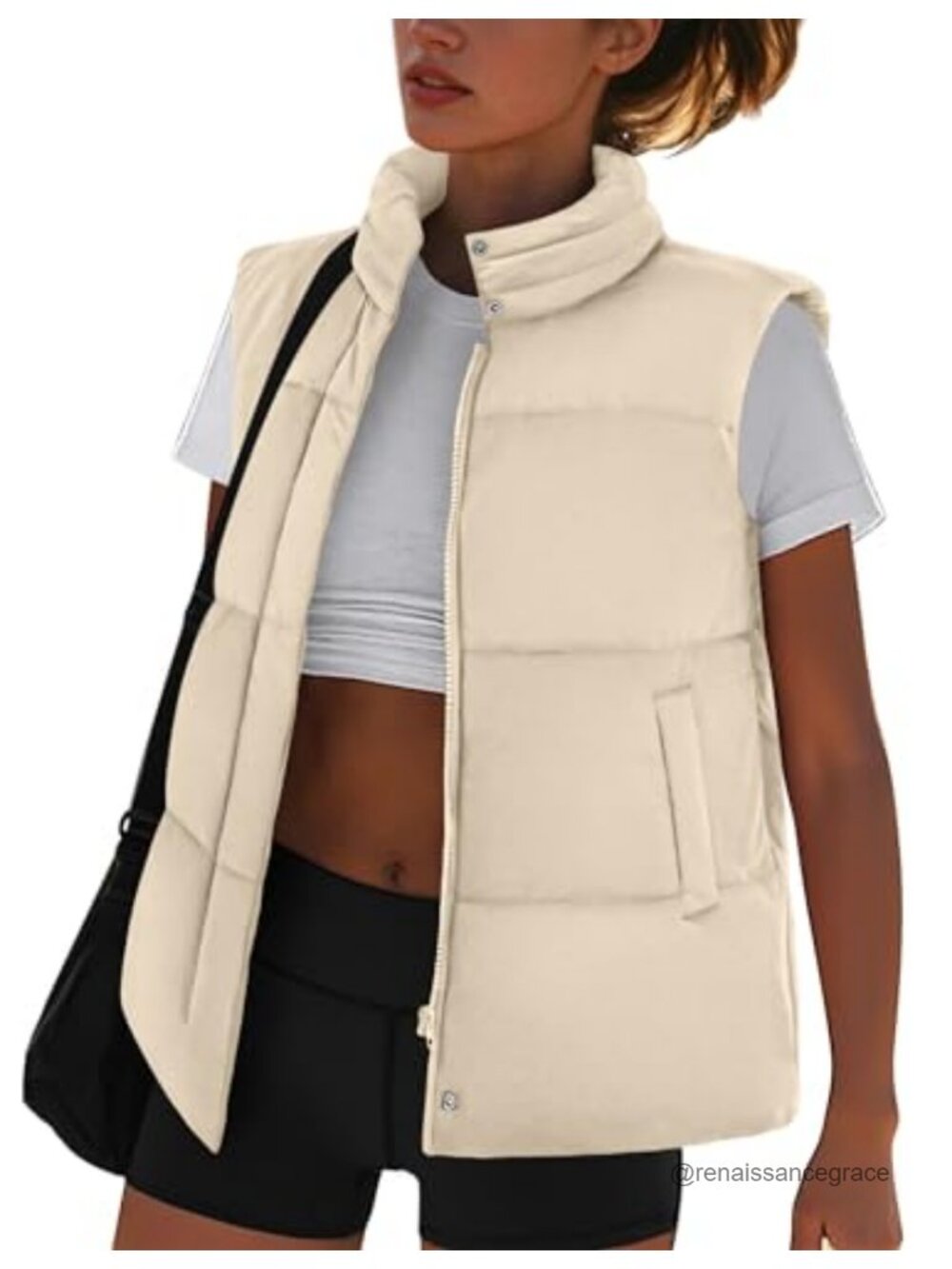 Zeagoo Women's Lightweight Quilted Puffer Vest Zip Up Sleeveless Gilet with